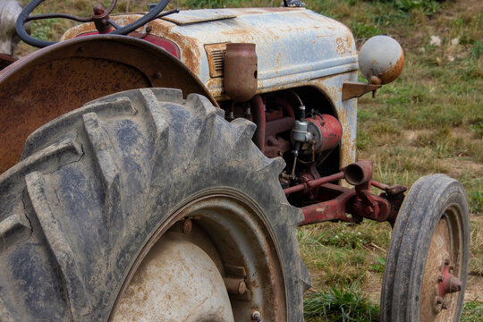 Rusty old tractor