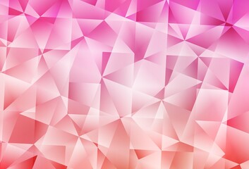 Light Pink vector triangle mosaic texture.