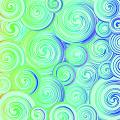 Fototapeta premium Abstract colorful lines on blue background. Vector illustration