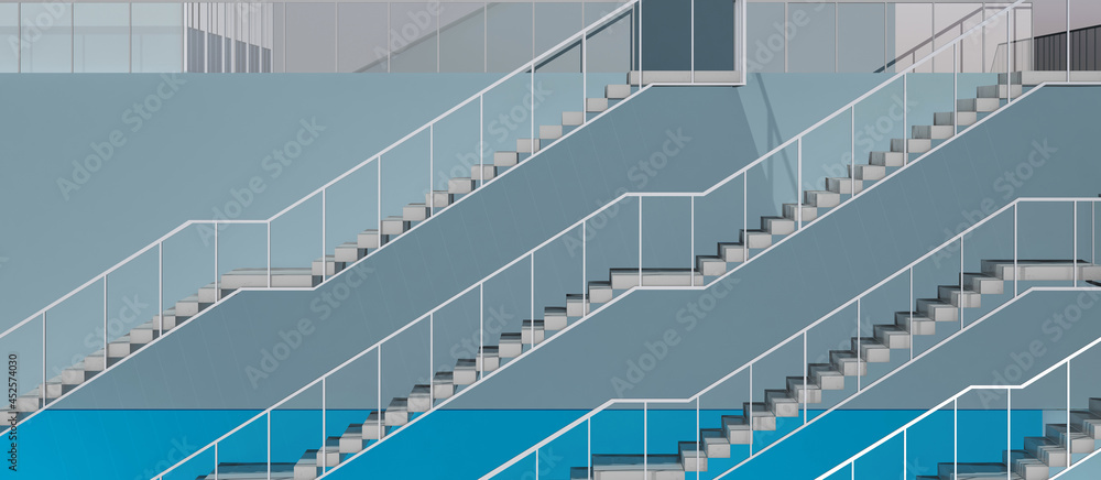 Poster background with multiple stairs