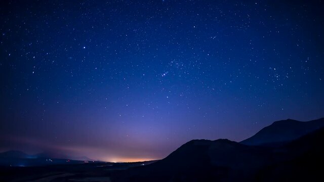 久住高原の星空タイムラプス（大分県竹田市）