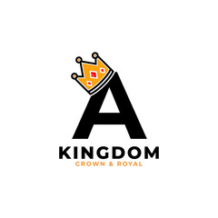 Initial Letter A with Crown Logo Branding Identity Logo Design Template