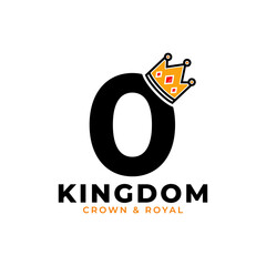 Number 0 with Crown Logo Branding Identity Logo Design Template