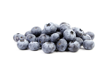 Fresh blueberries isolated on white