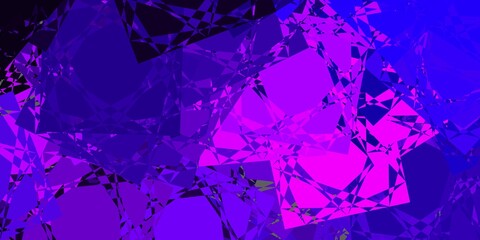 Dark Purple, Pink vector template with triangle shapes.