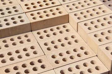 Photo of hyper-pressed bricks.

