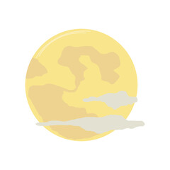 full moon and clouds