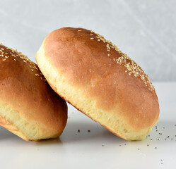 buns with sesame and poppy seeds