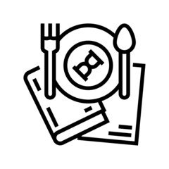 food history line icon vector. food history sign. isolated contour symbol black illustration