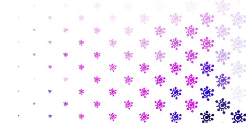 Light Purple, Pink vector template with flu signs.
