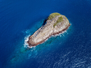 Drone View on Manuelita, Cocos Island, Costa Rica