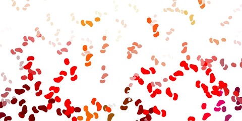 Light red vector texture with memphis shapes.