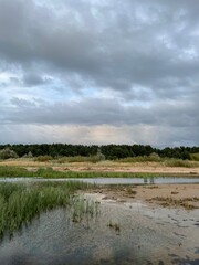 clouds over the lake