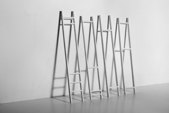 Ladders on floor in house during renovation