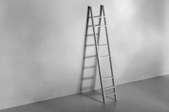 Ladder on floor in house during renovation