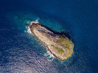 Drone View on Manuelita, Cocos Island, Costa Rica