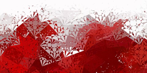 Light Red vector background with polygonal forms.