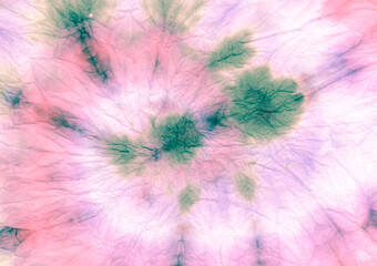 Girly Tie Dye Texture. Spiral Old Design. Color