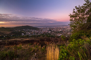 Beautiful sunset in Cape Town, South Africa