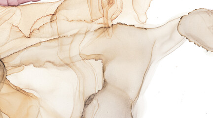 Alcoholic Ink. Oil Effect Grunge Wall. Sea Airy