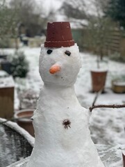 Snowman in the snow