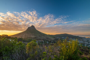 Beautiful sunset in Cape Town, South Africa