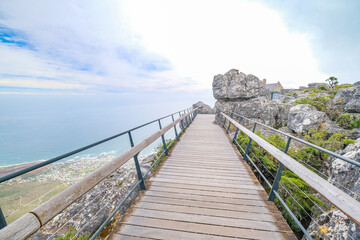 Obraz premium Beautiful views up on Table Mountain, Cape Town, South Africa