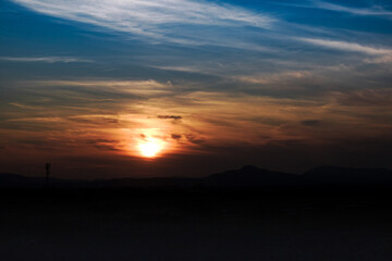 Sunset over the fields
