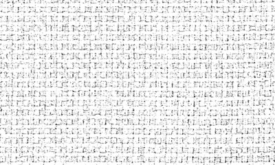 Vector fabric texture. Distressed texture of weaving fabric. Grunge background. Abstract halftone vector illustration. Overlay to create interesting effect and depth. Black isolated on white. EPS10.