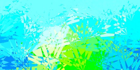 Fototapeta na wymiar Light Blue, Green vector background with polygonal forms.