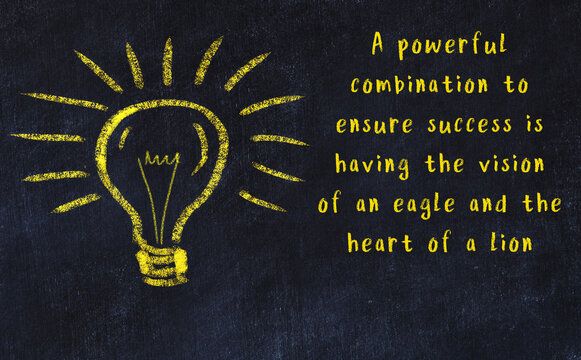 Black chalkboard with a bulb sketch and smart quote