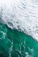 aqua waves aerial photography