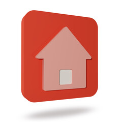 home icon 3d. home button icon. 3d rendering