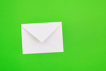 Blank envelope isolated background arranged for mockup design