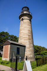 Exterior of Erie Land Lighthouse - obrazy, fototapety, plakaty