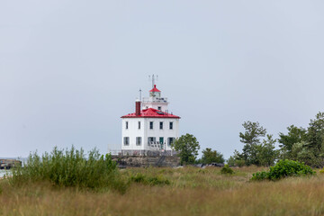 Fototapeta na wymiar Fairport Harbor West Breakwater Lighthouse
