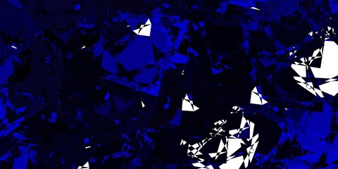 Dark BLUE vector pattern with polygonal shapes.