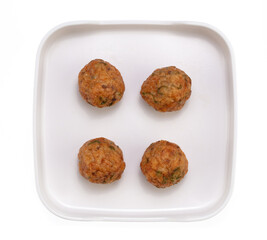 fish ball for shabu shabu isolated on white background