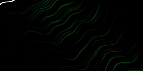 Dark Green vector pattern with wry lines.