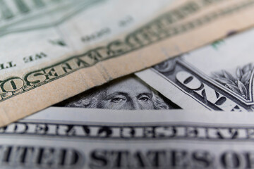 George Washington's eyes peering over other dollar bills because you did something wrong.