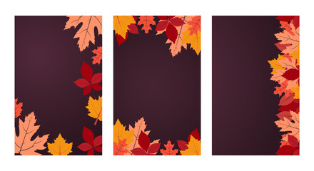Autumn. Vector background collection with copy space
