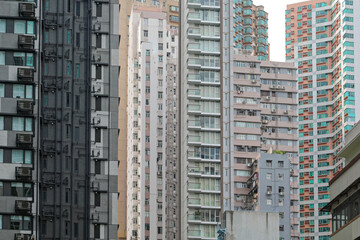 Fototapeta na wymiar Residential Skyscrapers Hong Kong