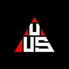 Obraz na płótnie Canvas UUS triangle letter logo design with triangle shape. UUS triangle logo design monogram. UUS triangle vector logo template with red color. UUS triangular logo Simple, Elegant, and Luxurious Logo. UUS 