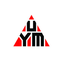Obraz na płótnie Canvas UYM triangle letter logo design with triangle shape. UYM triangle logo design monogram. UYM triangle vector logo template with red color. UYM triangular logo Simple, Elegant, and Luxurious Logo. UYM 