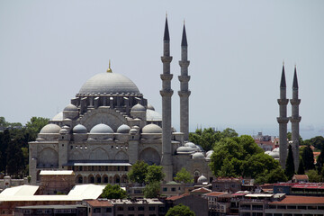 Fototapeta na wymiar The Suleymaniye Mosque in Istanbul