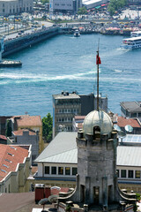 The view of the city Istanbul from the Galata tower