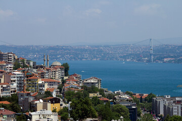 Obraz premium The view of the city Istanbul from the Galata tower