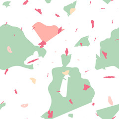 Terrazzo seamless pattern. Pink venetian flooring