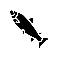 silver carp glyph icon vector. silver carp sign. isolated contour symbol black illustration