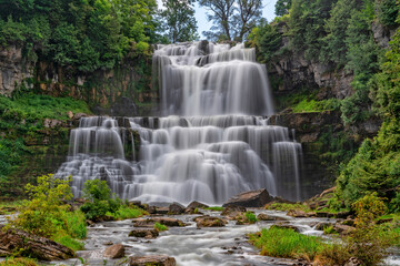 Fototapeta na wymiar Chittenango Falls At Chittenango State Park In New York